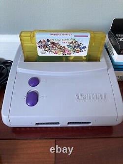 Console Snes Super Nintendo Jr Sns-101 Avec 68 Cartouches De Jeu Et 2 Contrôleurs
