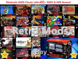Console Super Nintendo Classic Edition Système De Divertissement Snes Mini 450+ Jeux