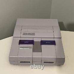 Console Super Nintendo Entertainment System SNES, 2 manettes, 2 jeux TESTÉS