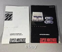 Console Super Nintendo SNES Mario World Super Set Complet dans la boîte Testé Fonctionnel