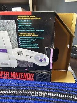 Console Super Nintendo SNES NM Complète dans sa boîte CIB Super Mario World 2 BOÎTE RARE