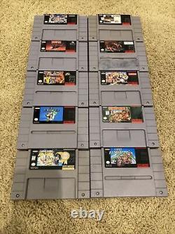 Console Super Nintendo SNES OEM de travail avec 10 jeux et 2 manettes originales
