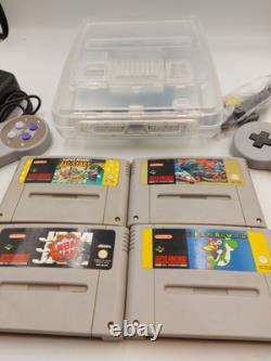 Console Super Nintendo SNES Rénovée Bundle avec Mario 4 Jeux 2 Manettes