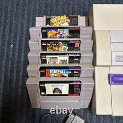 Console Super Nintendo SNES SNS-001 avec 6 jeux, manette et câbles testés