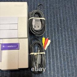 Console Super Nintendo SNES SNS-001 avec 6 jeux, manette et câbles testés