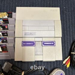 Console Super Nintendo SNES SNS-001 avec 6 jeux, manette et câbles testés