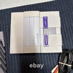 Console Super Nintendo SNES SNS-001 avec 6 jeux, manette et câbles testés