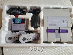 Console Super Nintendo SNES Système Complet Dans La Boîte CIB ! LIRE