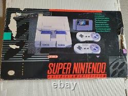 Console Super Nintendo SNES Système Complet Dans La Boîte CIB ! LIRE