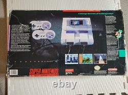 Console Super Nintendo SNES Système Complet Dans La Boîte CIB ! LIRE