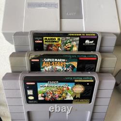 Console Super Nintendo SNES avec 4 des meilleurs jeux Mario + Mario est absent
