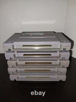 Console Super Nintendo SNES avec bundle de 2 manettes, 5 jeux NON TESTÉS TELS QUELS