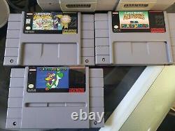 Console Super Nintendo SNES avec lot de 3 jeux