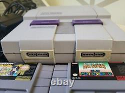 Console Super Nintendo SNES avec lot de 3 jeux