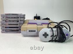 Console Super Nintendo SNES avec manette et 6 jeux, F-Zero
