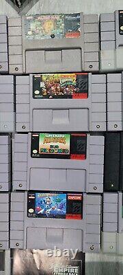 Console Super Nintendo (SNES) avec un lot de 14 excellents jeux : Mario Kart, NBA Jam.