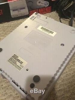 Console Super Nintendo Snes Avec Boîte D'origine Testée, Fonctionne Rare Sans Styromousse