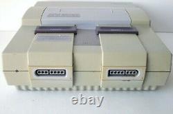 Console Super Nintendo Snes Avec Cordons De Manette De Jeu Pack Système Original