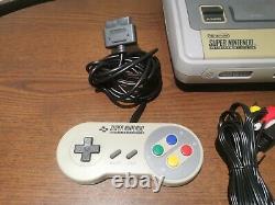 Console Super Nintendo Snes Avec Leads & Controller & 2 Jeux Bundle Grey Pal