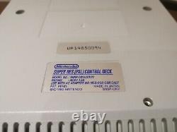 Console Super Nintendo Snes Avec Leads & Controller & 2 Jeux Bundle Grey Pal