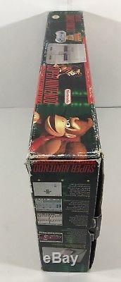 Console Super Nintendo Snes Box Boxed Donkey Kong Complete Cib
