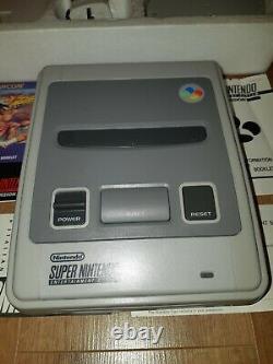 Console Super Nintendo Snes En Boîte Avec Super Street Fighter 2 Turbo 1 Chip
