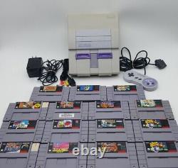 Console Super Nintendo Snes Et 15 Game Lot. Voir Les Pictures, Lire La Description