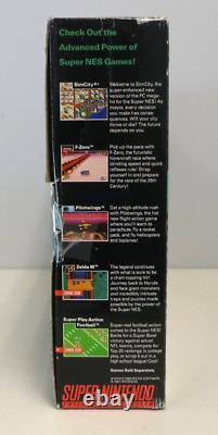 Console Super Nintendo Snes complète dans la boîte CIB Super Mario World RARE