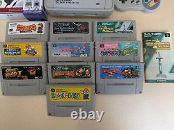 Console Super Nintendo japonaise SNES Bundle 10 jeux 3 manettes Nouveaux câbles