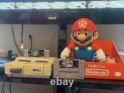 Console Système Super Nintendo Snes Avec 3 Jeux, 1 Contrôle, Authentique Et Propre