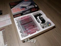 Console Système Super Nintendo Snes Pal Avec Manette Et Super Mario World Boxed