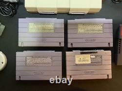 Console de jeu Super Nintendo SNES / 2 manettes OEM 1 turbo / 4 jeux testés