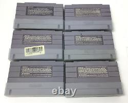 Console de jeu Super Nintendo SNES (SNS-001) avec ensemble de 6 jeux et 2 manettes - À LIRE