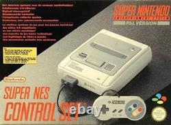 Console de jeux vidéo Super Nintendo Entertainment System SNES en boîte avec jeux groupés