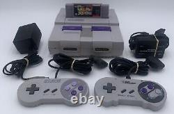 Console de système Super Nintendo SNES SNS-001 Lot de bundle avec manettes, cordons testés