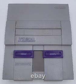 Console de système Super Nintendo SNES SNS-001 Lot de bundle avec manettes, cordons testés