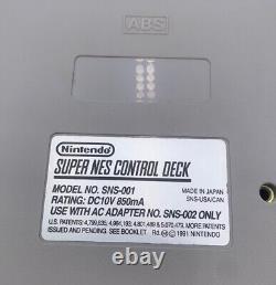 Console de système Super Nintendo SNES SNS-001 Lot de bundle avec manettes, cordons testés
