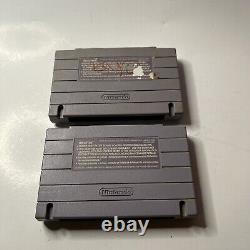 Console de système Super Nintendo SNES SNS-001 avec 2 manettes et 2 jeux testés et fonctionnels