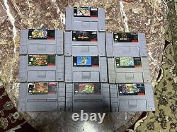 Console de système Super Nintendo SNES avec lot de 10 jeux