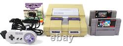 Console système Super Nintendo SNES avec lot de manettes OEM et lot de 2 jeux