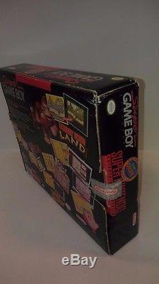 Deluxe Ed Super Nintendo Game Boy Adaptateur De Chariot Complet Dans La Grande Boîte! Avec Le Livre Snes