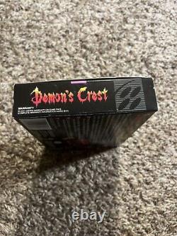 Demon Crest Super Nintendo Snes Cib Cart Box Inserts Manuels Reg Card