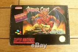 Demons Crest Super Nintendo Snes Capcom Boxed Pal Jeu Bonne Condition Véritable