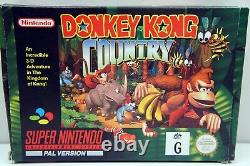 Donkey Kong Country 1 2 3 Ensemble de jeux vidéo Super Nintendo SNES en boîtes PAL G