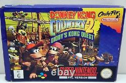 Donkey Kong Country 1 2 3 Ensemble de jeux vidéo Super Nintendo SNES en boîtes PAL G