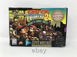 Donkey Kong Country 2 Super Nintendo Snes Complet Dans La Boîte Cib Rare