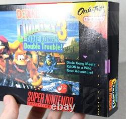 Donkey Kong Country 3 Boîte, Manuels, Poster Seulement (no Game) Super Nintendo Snes