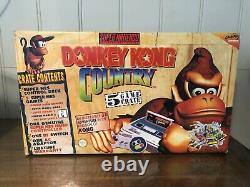 Donkey Kong Country 5 Jeu Caisse Long Box Super Nintendo Boxed (aus Excl) Snes