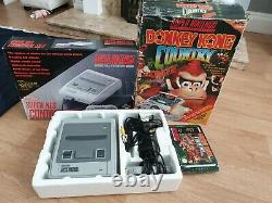 Donkey Kong Country Crate, Super Nintendo Snes Console, Boxed, With Leads & Game