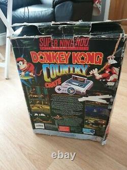 Donkey Kong Country Crate, Super Nintendo Snes Console, Boxed, With Leads & Game